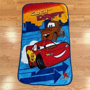 Disney Cars Lightening McQueen Mater Catch my drift toddler blanket